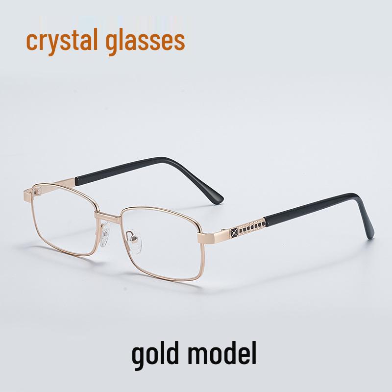 

Donghai Оригинальные износостойкие, антиусталостные мужские и женские очки для чтения с кристаллами из натурального камня 200 Degrees (Age 55-59)