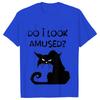 Black Cat I Was Told To Check My Cattitude T Shirt for Men Women Tops Funny T Shirt Short Sleeve Tees Summer Brand Tee Shirt