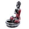 Buddha Candle Holder - Red Medium Resin