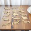 50Pcs Mini Dog Wood DIY Crafts Cutouts Wooden Dog Shaped Slices Embellishments Unfinished Wood Ornaments for Baby Shower Wedding