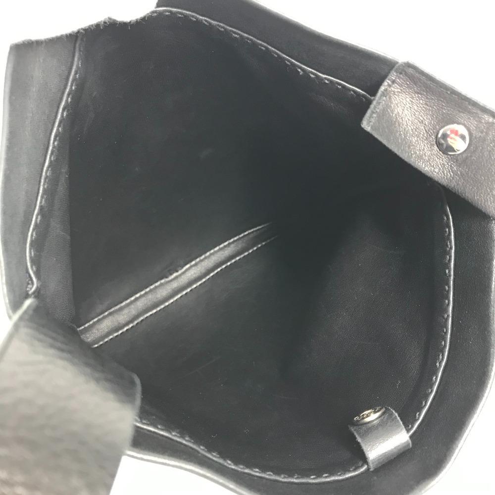 Hermes Toudu Pochette Bag Crossbody Shoulder Bag Leather Black