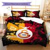 Black Gold Starry Stadium Football Print Duvet Cover Set, 3Pcs Bedding Set with 2 Pillowcases for Bedroom Decor