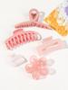 Summer Flower Hair Claws Elegant,Purple Multi-Styles Hairpins Barrette,Non-Slip Fashion Headwear for Women Girls Hair Accessory