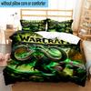 3PCS Warcraft Game 3pcs Bedding,Including 3PCS Duvet Cover And 2pcs Pillowcases Perfect for Christmas,Ideal for Bedroom, Dormitory