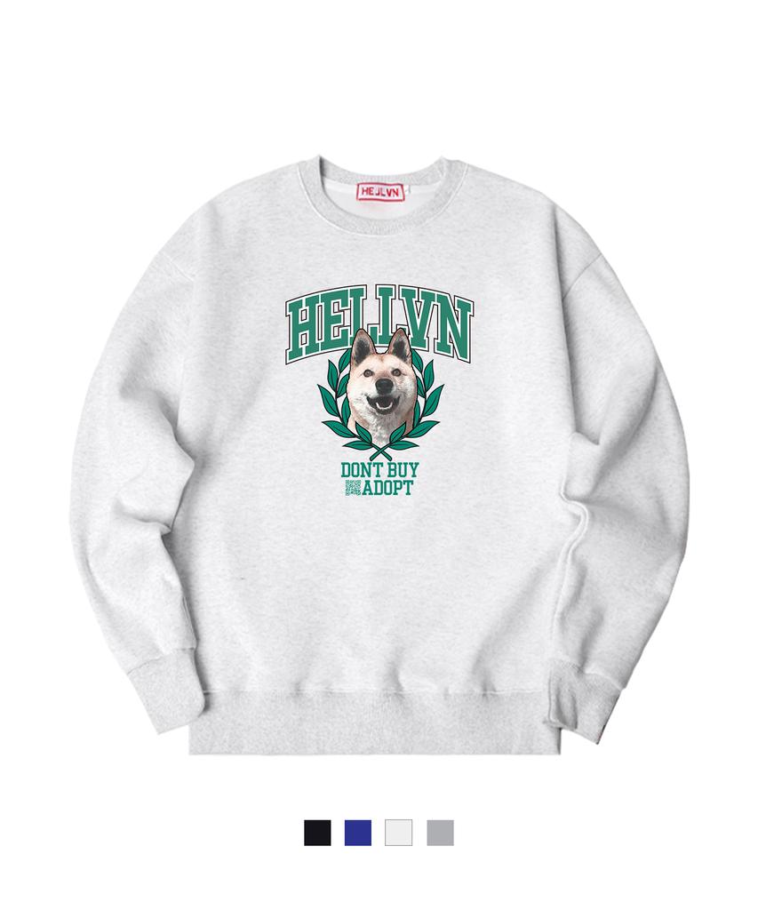 HELLVN H/V Arch Bolt Oversized Fleece-Lined Sweatshirt (Gom4-2Hva48)