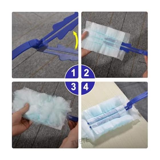 Duster, Dust Remover, Foldable Handy Mop, Detachable Mop, Disposable, Electrostatic Adsorption, Dust Cleaning, Dust Removal Duster, Dustproof