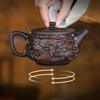 Purple Pottery Rotatable Pot Ceramic Kung Fu Teapot Single Teapot Pu'er Tea Making Device Tea Sets Chinese Tea Pot