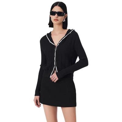 Women's Hooded Slim Fit Knit Cardigan