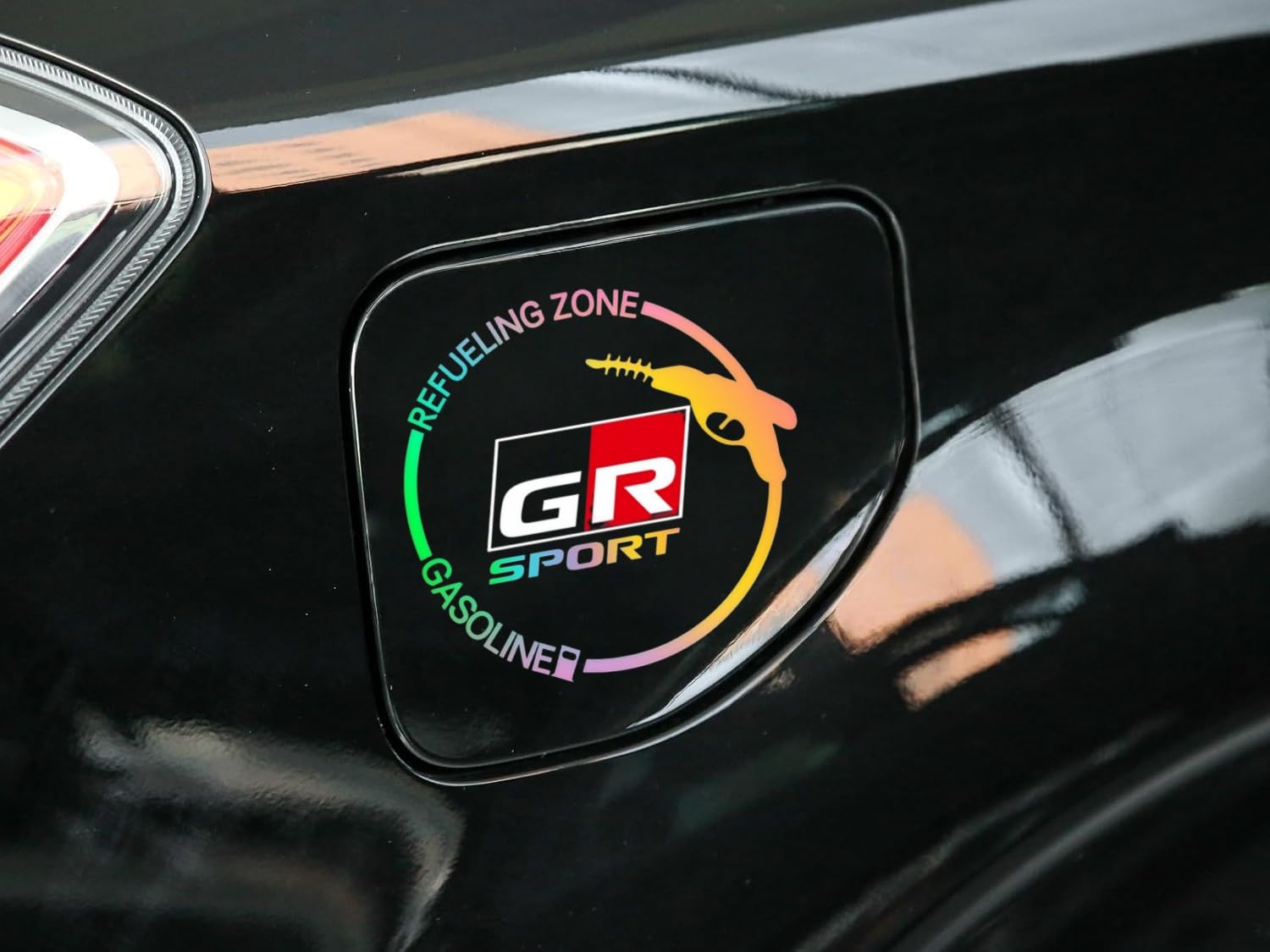 

GR Tank Cover Sticker Fuel Lid Car Fuel Spout Decal Heat Resistant Fashion Fuel Hiace