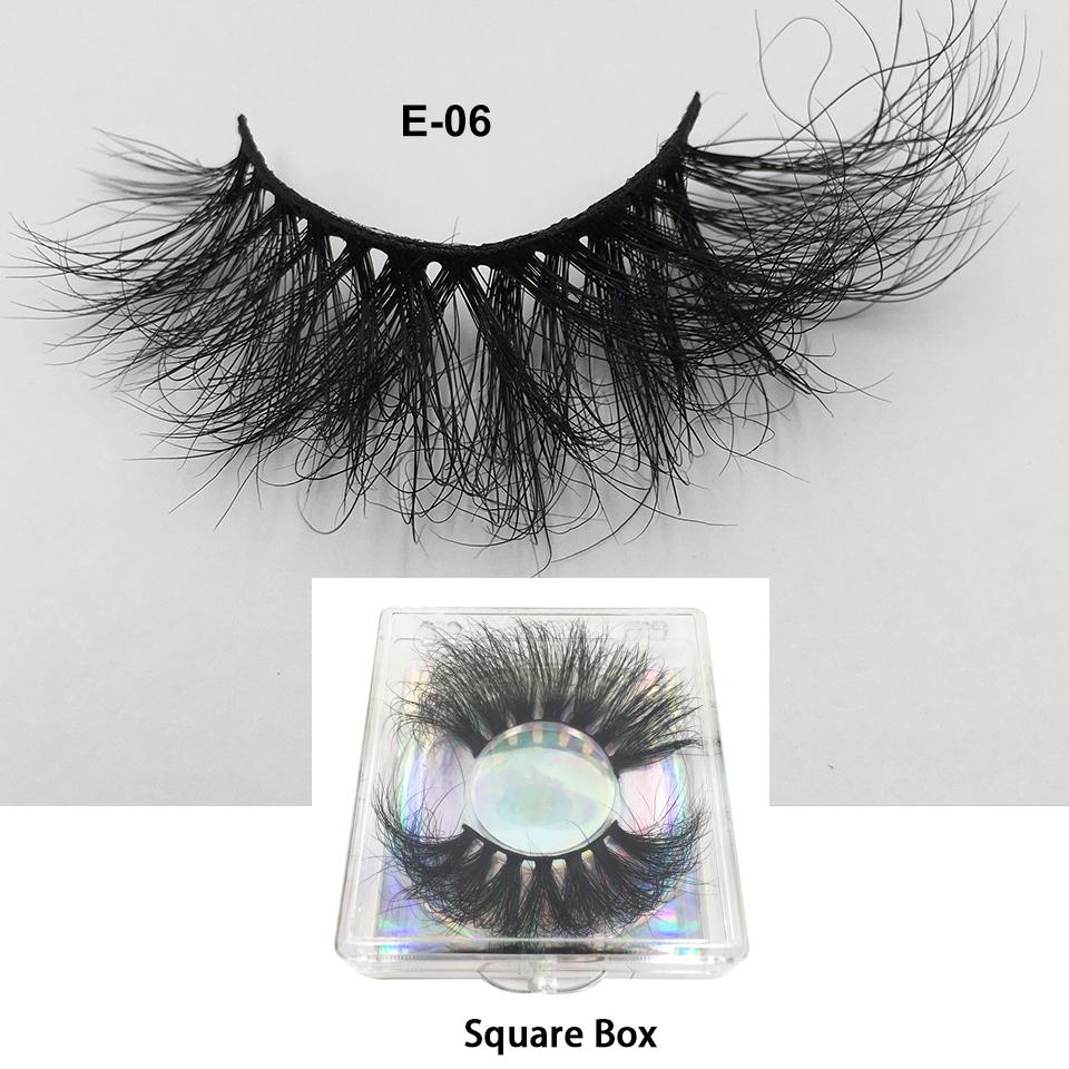 RED SIREN Mink Eyelashes 25mm Lashes 1 Pair Fluffy Messy 3D False Eyelashes Long Natural Lashes Wholesale Makeup Mink Lashes