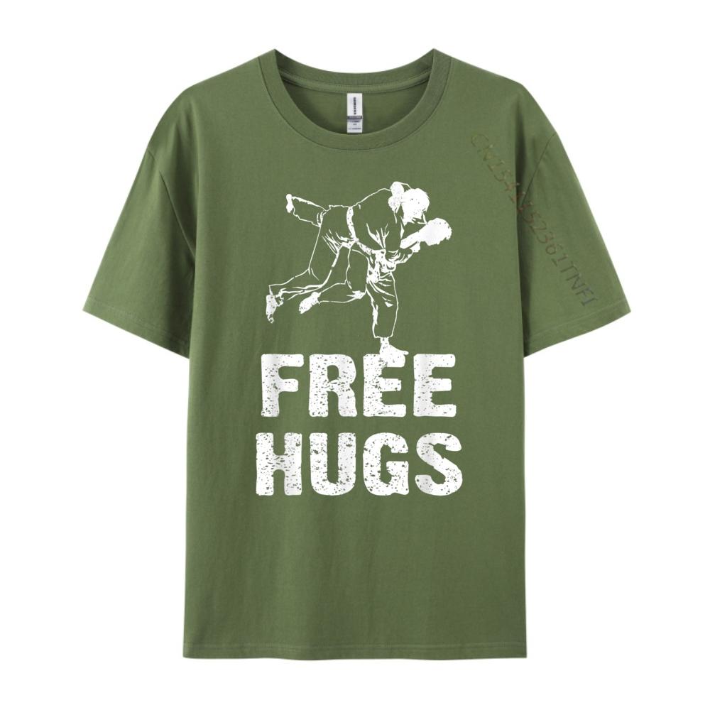 Free Hugs Brazilian Jiu Jitsu Bjj Luxury Clothing Tops Casual Streetwear Men Camiseta Masculina Free Shipping Clothes