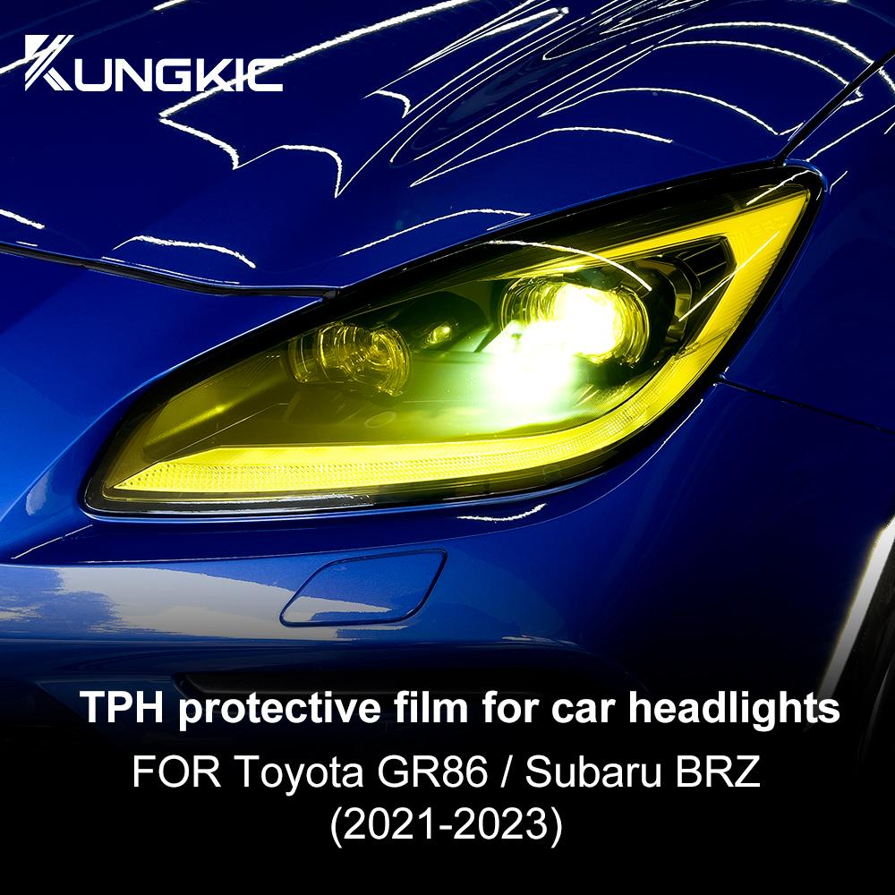 TPU Headlight Protective Film for Subaru BRZ ZD8 & Toyota GR86 ZN8 2021-2026 - Smoked Black, Transparent, Yellow