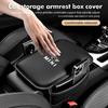 Leather Car Emblem Armrest Pad Storage Box Elbow Support Mat For Mini Cooper JCW F54 F55 F56 F57 F60 R50 R52 R53 R55 R56 R57 R58