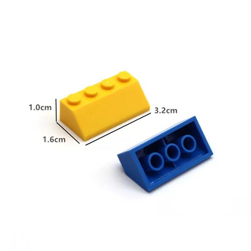 50 STÜCKE DACHZIEGEL 2X4/45° Kompatibel 3037 Steine, Schrägen Selbstverriegelnde Steine Bausteine Spielzeug Zubehör