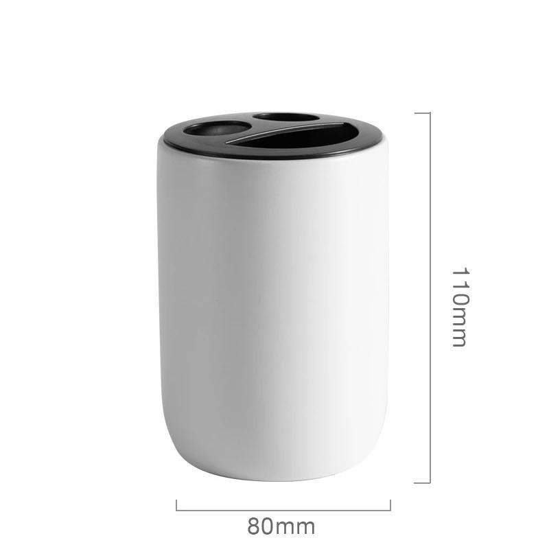 INS Dark grey Ceramic Couple mouthwash cup Bathroom Accessorie