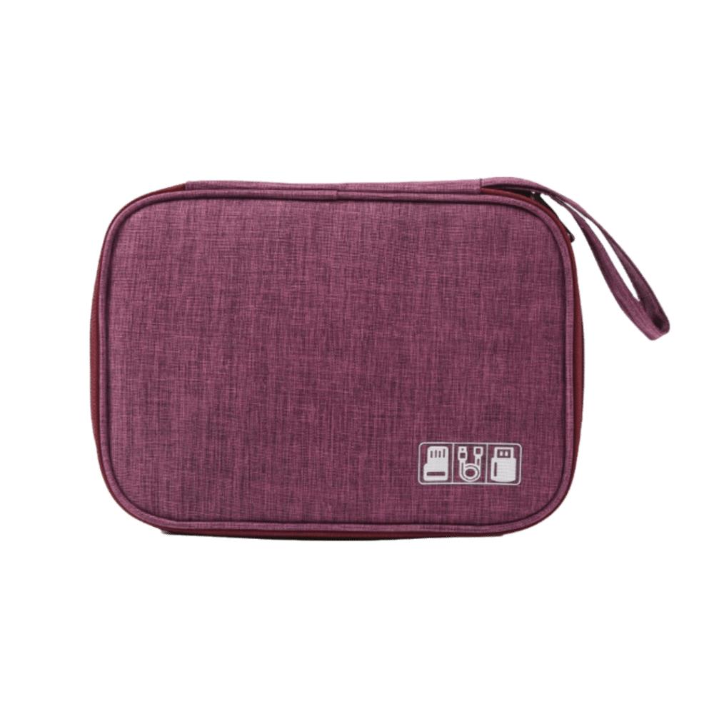 Polyester Cable Organizer Bag Tangle-Free Charger Cable Case Portable USB Organizer  Travel Use
