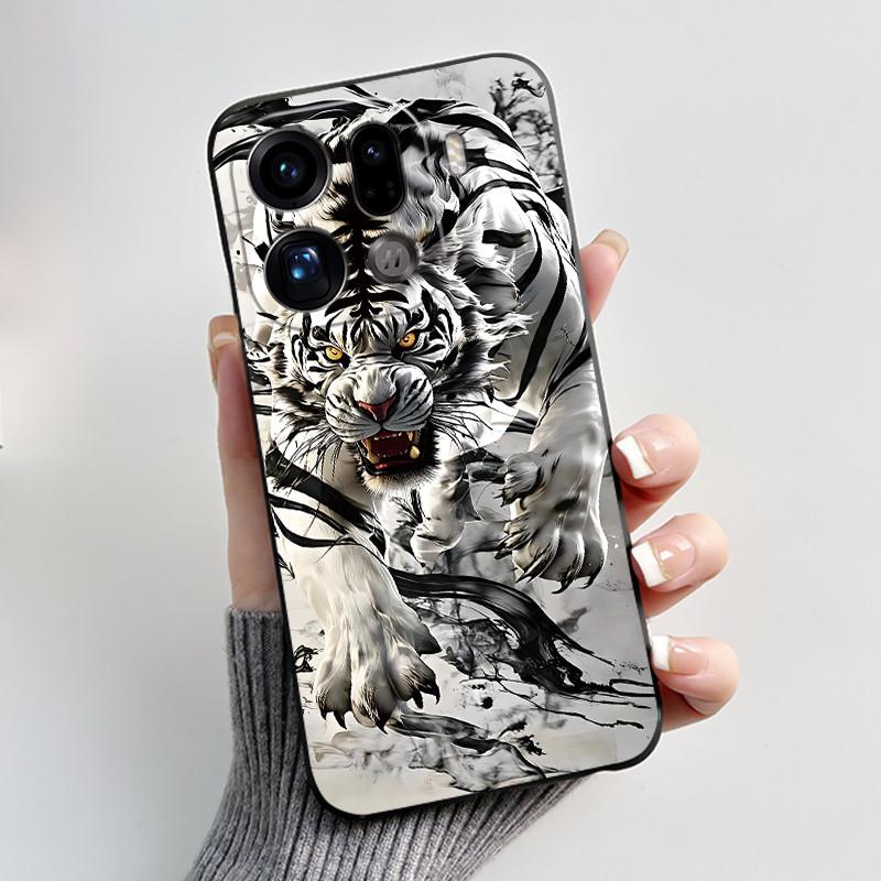 Phone Case For LG Q61/K61 Soft Silicone Black Case Ins Style Popular Pattern Moonlight Love Tree LMQ630N LMQ630 Casing