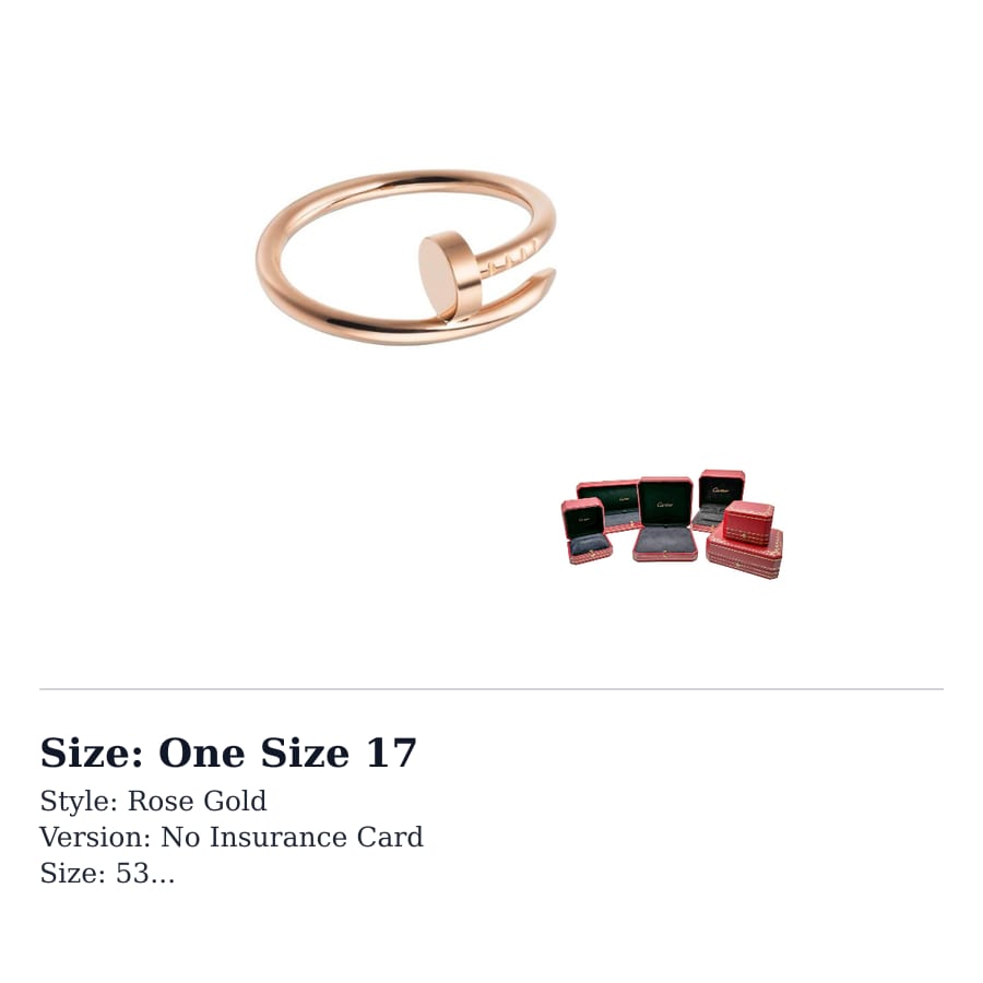 CARTIER JUSTE UN CLOU 18K Gold