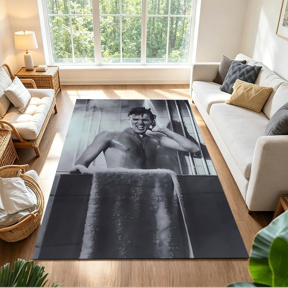Elvis Presley pattern Non-Slip Home Carpet Design for Office Decor Living Room Bedroom Gift