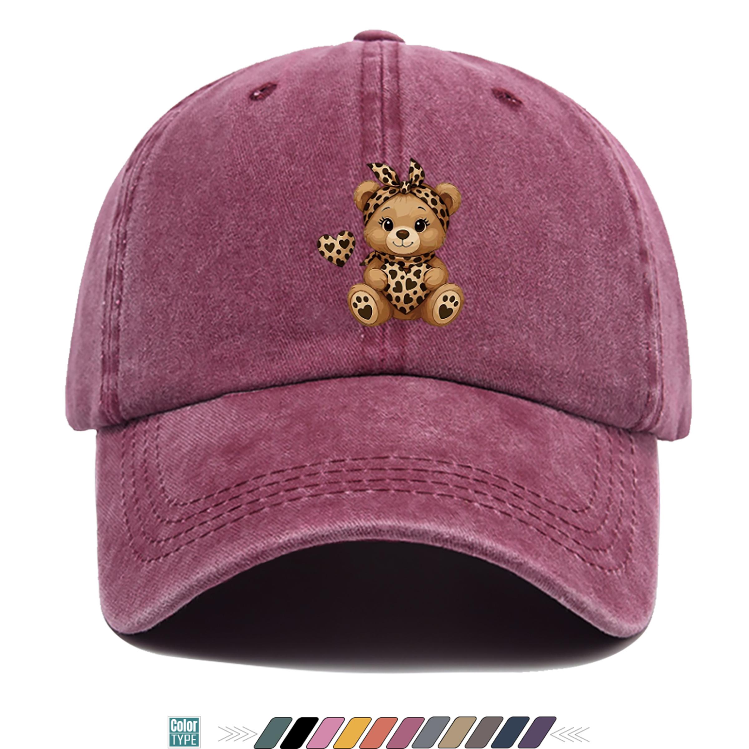 pc Leopard Print Mama Bear Printed Baseball Cap Trucker Hat Comfortable and Breathable Stylish and Beautiful Cartoon Game B 1pc