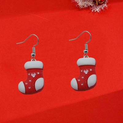 1 Paar Weihnachtsstrumpf-Ohrringe, Niedliche Ohrringe, Geeignet zum Tragen während Weihnachten