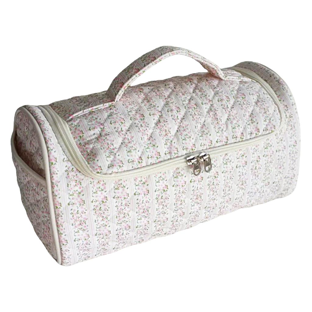 Large-Capacity Quilted Cosmetics And Hair Dryer Storage Bag