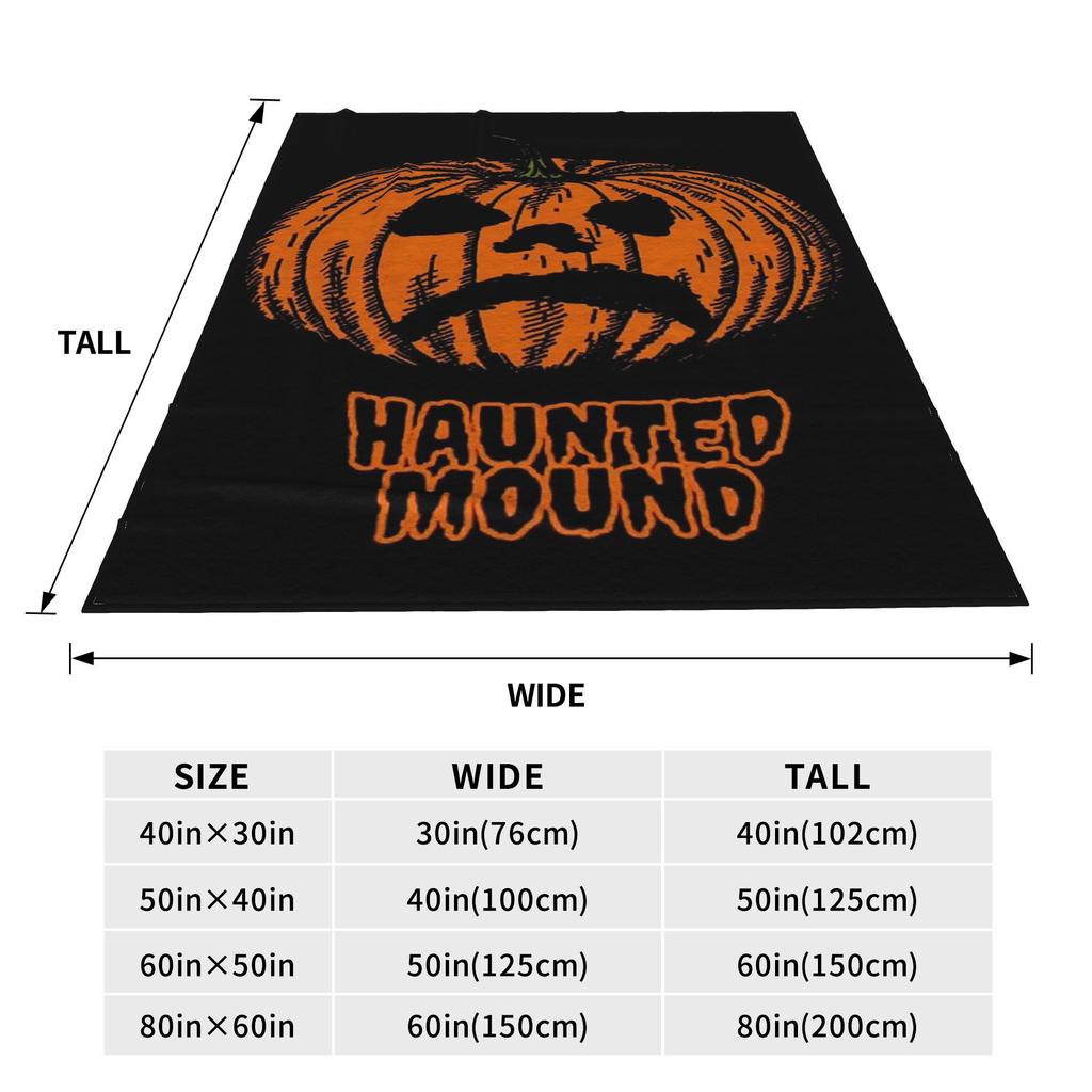 Flannel Throw Blanket Haunted Mound Sematary Ghost Mountain Warm Plush Blankets Soft Bedspread for Living room Home Travel Sofa