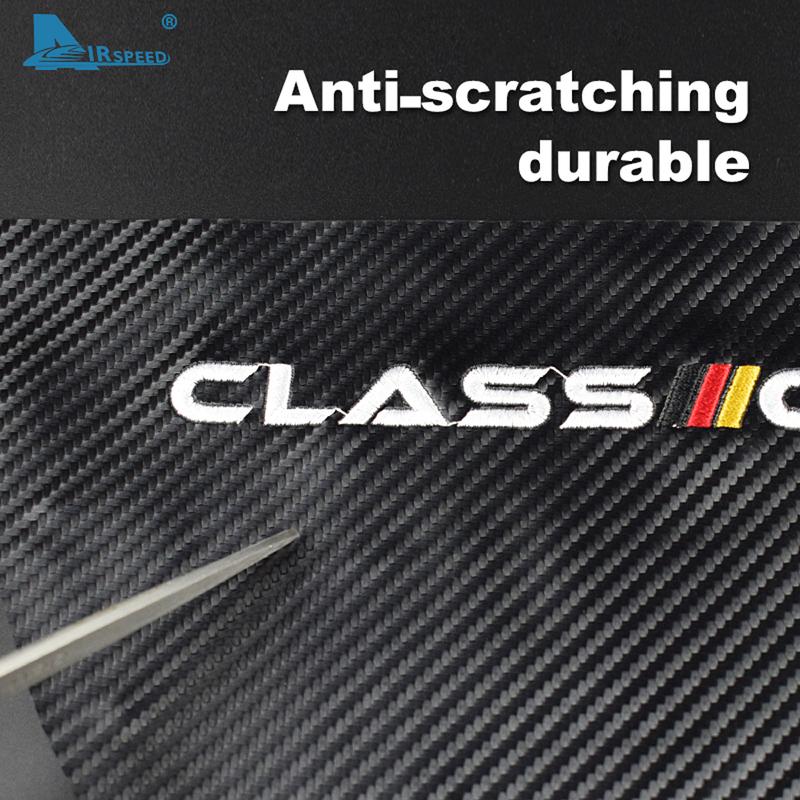 Leather Carbon Fiber Style Car Door Sticker for Mercedes Benz W213 W205 GLC X253 Anti Dirty Anti Kick Pad Protection Accessories