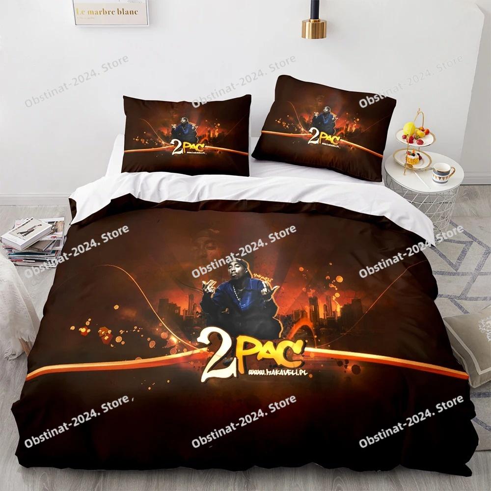 2Pac Bedding Set Single Twin Full Queen King Size Tupac Amaru Shakur Bed Set Aldult Kid Bedroom Duvetcover Sets 3D Print 043