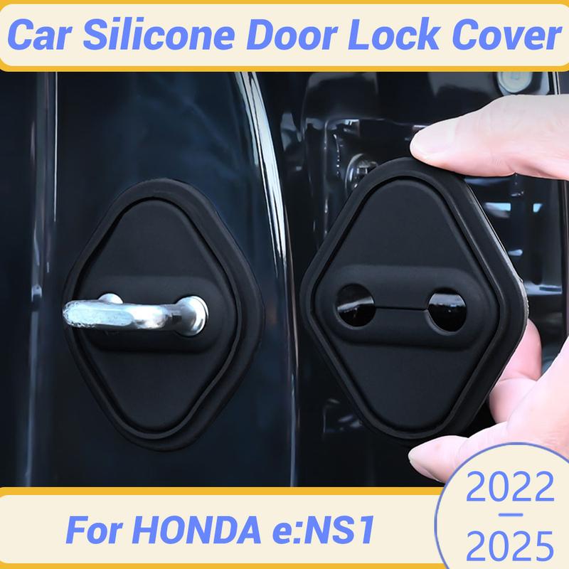 For HONDA e:NS1 -2025 Silicone Car Door Lock Buckle Protection Cover Elastic Anti-Collision Shock Absorbing Pad Cushion