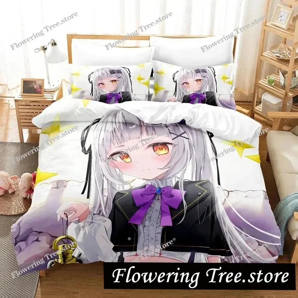 3D Print Anime Murasaki Shion Bedding Set Duvet Cover Bed Set Quilt Cover Pillowcase Comforter king Queen Size Boys Adult029963