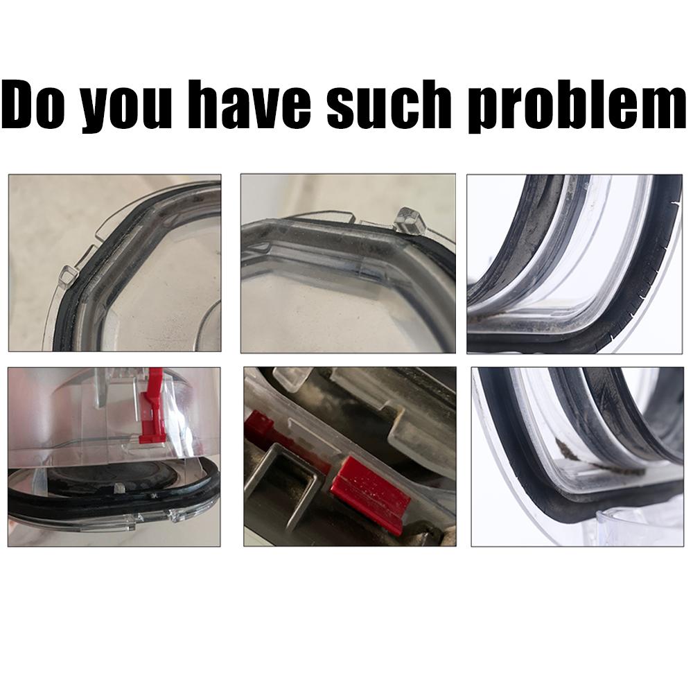 Inel de etanșare superior fix pentru recipientul de praf și capac de bază pentru aspiratorul Dyson V6 V7 V8 V10 V11 V15, piesă de schimb de înlocuire pentru cupa de praf