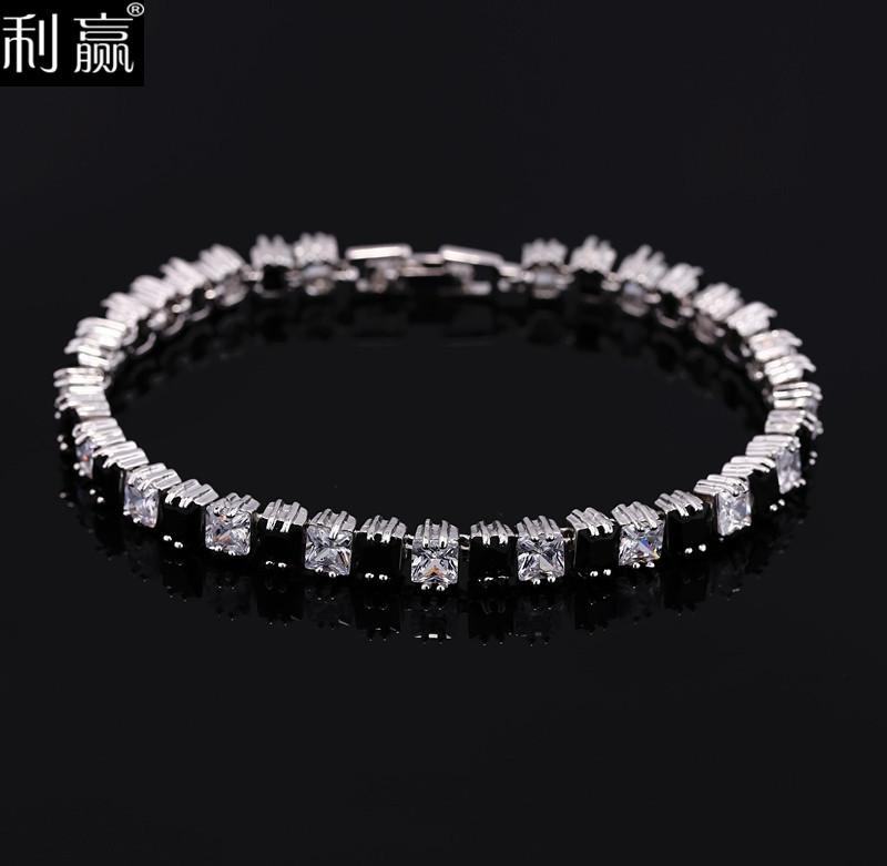 Jewelry Aaa Zircon Bracelet Electroplated 3-Layer Real Platinum, Women'S Hand Jewelry, Gift Jewelry