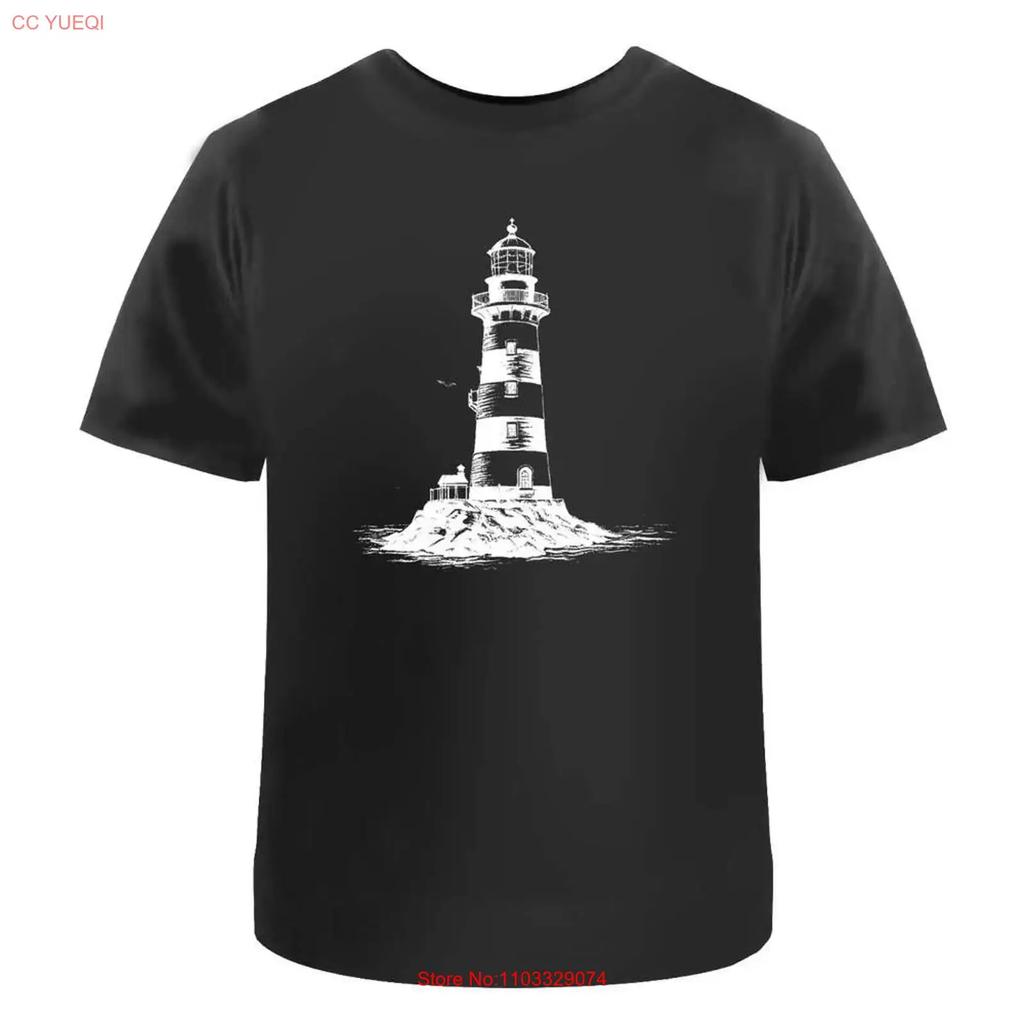 lighthouse T Shirt 100 Cotton S 2XL TA040198 vintage Washed designer clothes Casual fashion Slightly Top For Everyday Wear