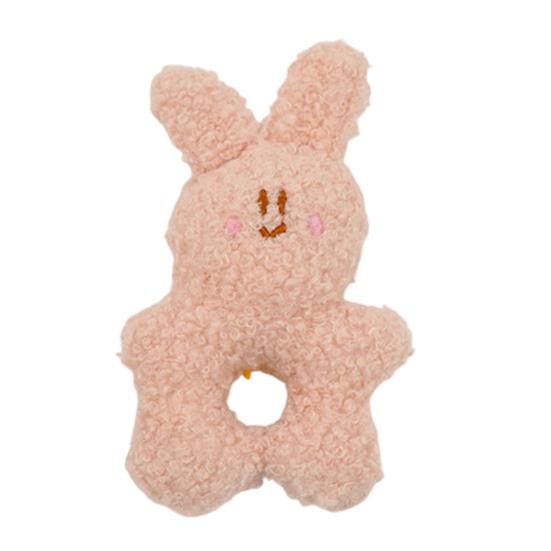 Squeaky Plush Toys for Small Dogs Stuffed Animal Dog Chew Toy, Bear Bunny Crinkle Interactive Boredom Relief Accessories Snuffle Toy with Center Hole