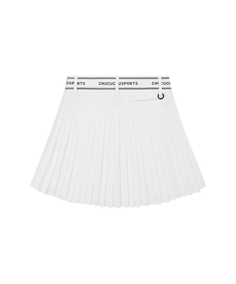 Chuku Chu Cbess-Sk007W Slit Back Pleated Skirt