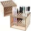 Wooden Frame Paint Brush Holder DIY Makeup Brushes Shelf Desk Organizer  Art Brush Organizer