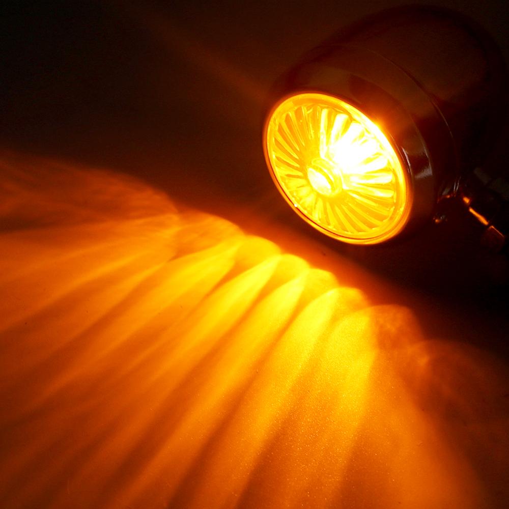 2Pcs Silver Refit For Suzuki Scooter Turn Indicators Motor Lamp 10W DC 12V Motorcycle Turn Signal Light High Quality