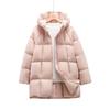 Winter Womens Fashion Hooded Long Sleeves Coat Thickened Warm Korean Style Down Jacket