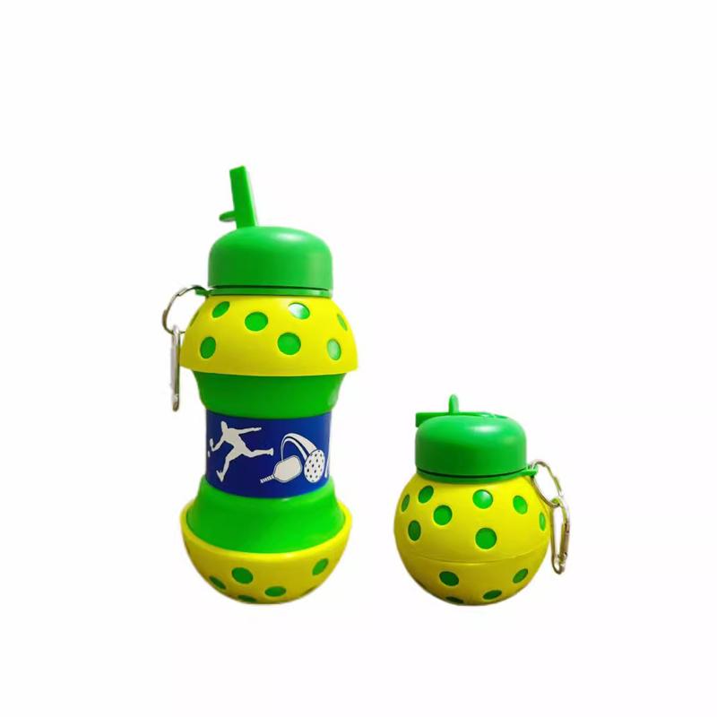 Bouteille d'eau pliante Tasses de camping Mug Sports de plein air Basket-ball Football Tennis Golf École Étanche Portable Bouteille d'eau pour enfants