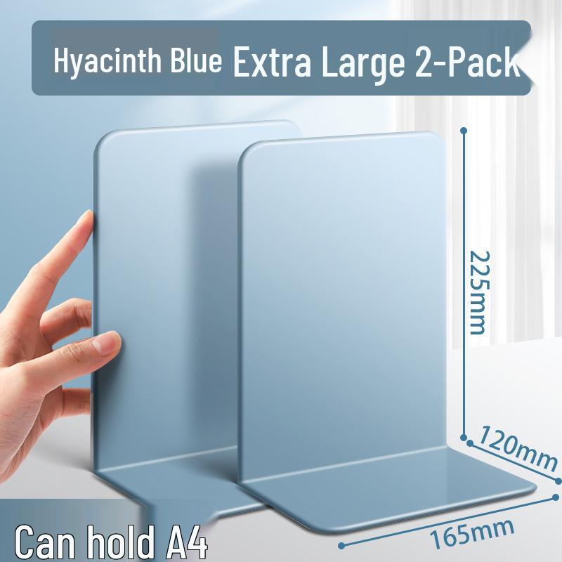 2-Piece Retractable Metal Book Stand and Bookend for Students