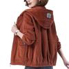 2026 Autumn Winter Women's Plus Size Corduroy Jacket - Casual, Slimming, Fashionable Mother's Wear