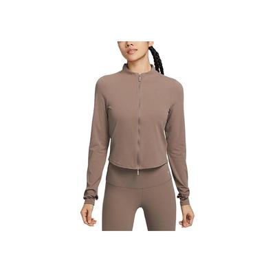 Zenvy Dri-Fit SS25 Full Zip Long Sleeve Jacket Women Jacket Mink-Brown White FV7424233