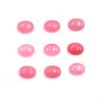 Dyed Pink Jade Oval Cabochon Loose Gemstone Lot 57 Pcs 7*9 MM 127 CT For Jewelry Making