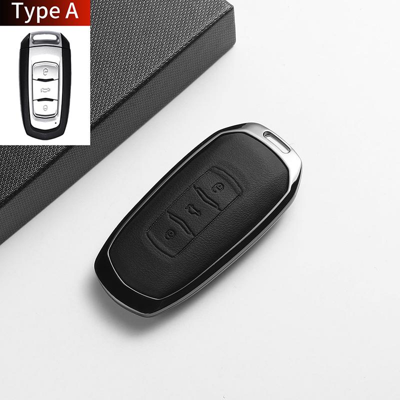 For Geely Emgrand 7 GX3 Atlas GS NL3 Gili Emgrand 7 EX7 GT GC9 Leather Metal Car Key Case Cover Key Protection Shell Accessories