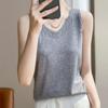 Women's worsted wool mulberry silk vest, Qinghe cashmere, 50% wool 50% mulberry silk, winter knitted pullover autumn sweater cashmere sweater