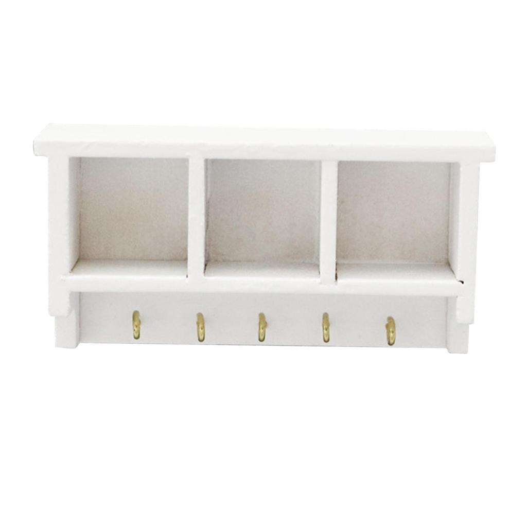 1:12 Miniature Dollhouse Storage Shelf Model Display Pretend Play Rack