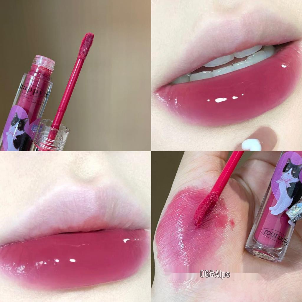 Toot Dodo Happy Meow Hydrating Clear Lip Gloss - Long-lasting, Pure Nude Makeup Lip Color for Women.