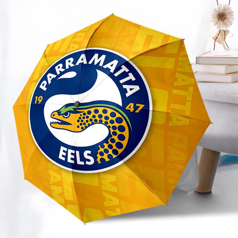 Parramatta Eels, Logo Automatic Opening and Closing, 8 rib Structure Portable Umbrella, Suitable for Men and Women in All Seasons  Perfect G