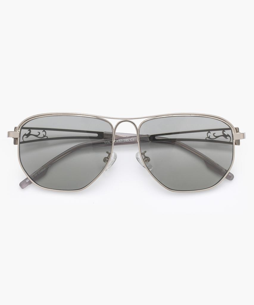 Likkeullou Rc Stainless Steel Veil Sunglasses Gray